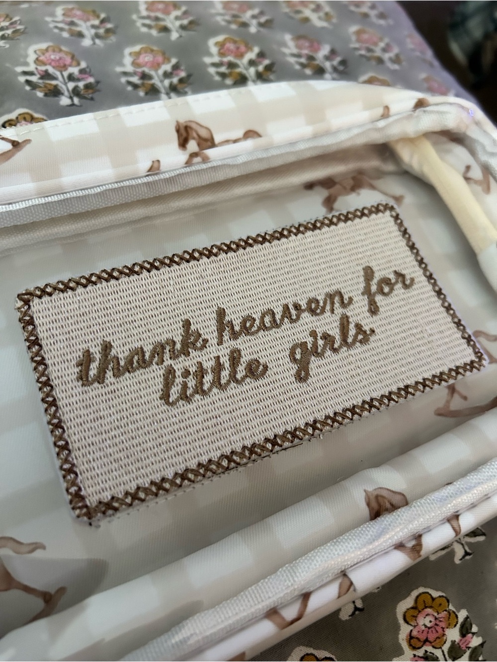 Kenz Kustomz Thank Heaven For Little Girls in Cream & Tan - Picture 2 of 4